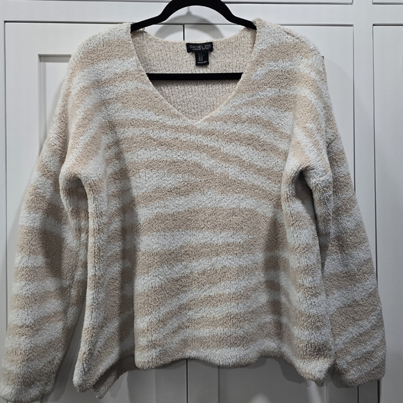 Rachel Zoe V-Neck Striped Cozy Sweater – Size XL - Picture 1 of 10
